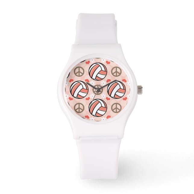 Peace Love Volleyball Watch (Front)