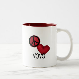 Peace Love VoVo Two-Tone Coffee Mug