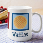Peace Love Waffles Coffee Mug<br><div class="desc">A cute waffle lover gift for a breakfast diner or cafe that serves yummy food. Peace Love Waffles.</div>