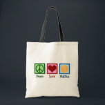 Peace Love Waffles Tote Bag<br><div class="desc">A cute waffle lover gift for a breakfast diner or cafe that serves yummy food. Peace Love Waffles. Funny waffle lover present.</div>