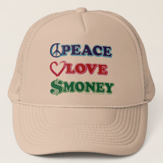 Peace-Love-Wall-Money Trucker Hat