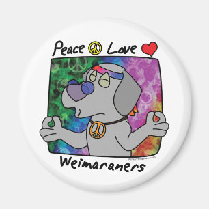 Peace Love Weimaraner Magnet