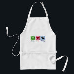 Peace Love Welding Standard Apron<br><div class="desc">Peace Love Welding. A cool welder gift featuring a peace sign,  heart,  and welders helmet.</div>