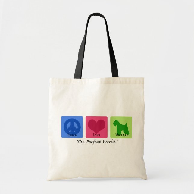 Peace Love Wheaten Tote Bag (Front)