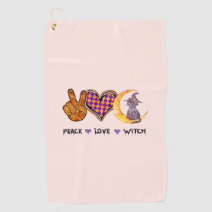 Peace, Love, Witch Golf Towel