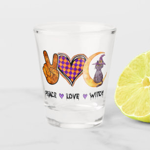Peace Love Witch – Halloween Design Shot Glass