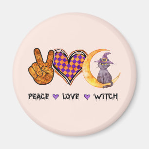 Peace, Love, Witch Magnet