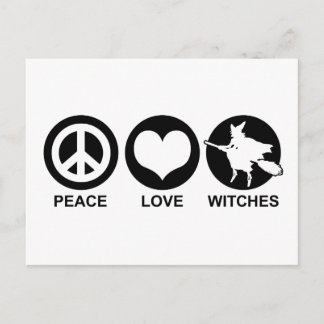 Peace Love Witches Postcard