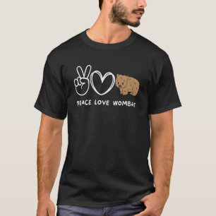 Peace, Love Wombat Retro Wombat Animals T-Shirt