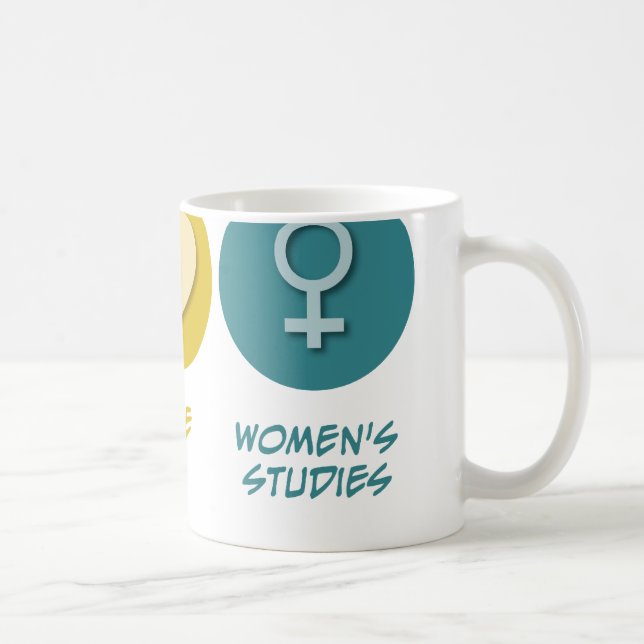 Peace Love Women's Studies Coffee Mug (Right)