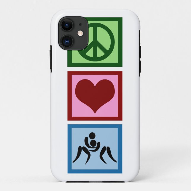Peace Love Wrestling Case-Mate iPhone Case (Back)