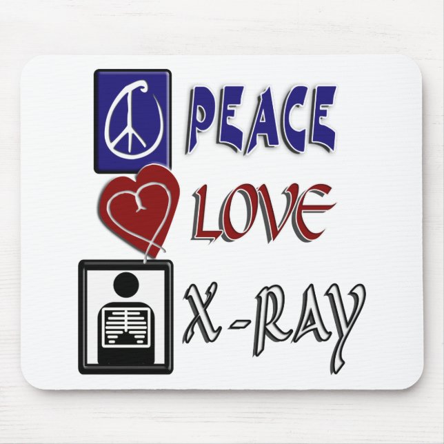 PEACE LOVE XRAY MOUSE MAT (Front)