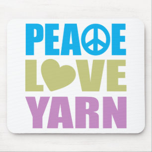 Peace Love Yarn Mouse Mat