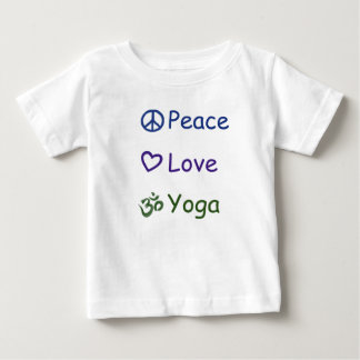 Peace Love Yoga Baby T-Shirt