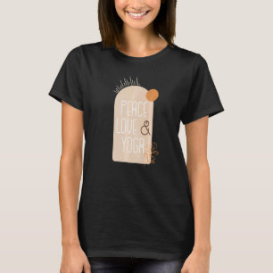 Peace Love Yoga Boho Vintage Style T-Shirt