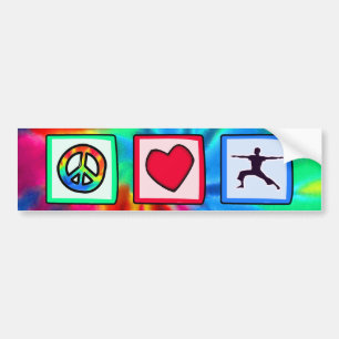 Peace, Love, Yoga Bumper Sticker