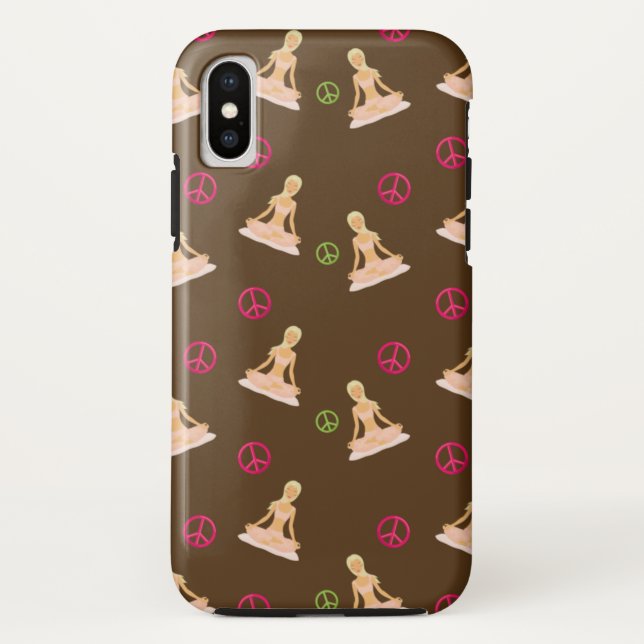 Peace Love & Yoga Cell Phone Case (Back)