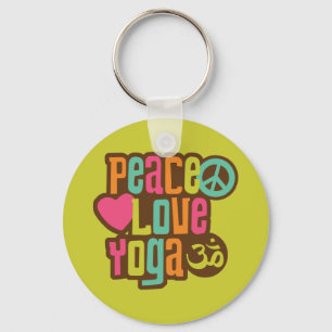 Peace Love Yoga Key Ring