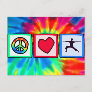 Peace, Love, Yoga Postcard