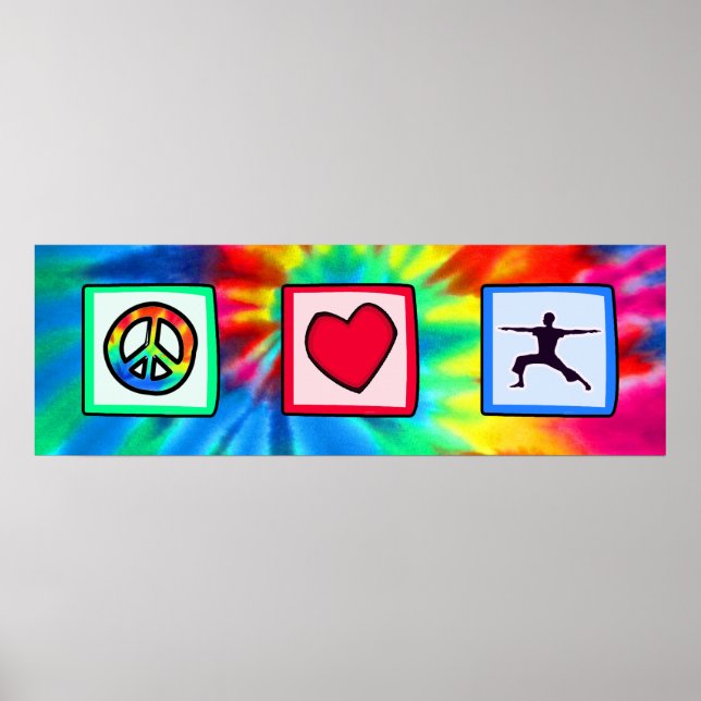 Peace, Love, Yoga Poster (Front)