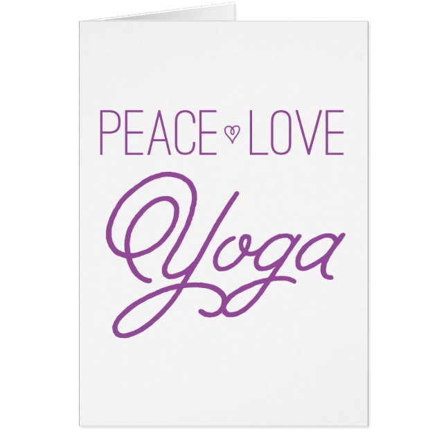 Peace, Love, Yoga (Purple) (Front)