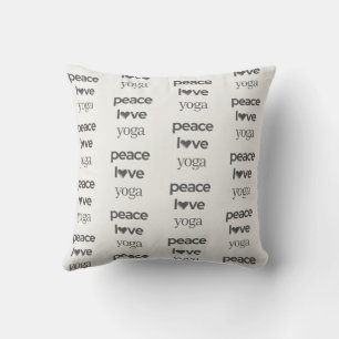 Peace Love Yoga - Reversible Modern Motivational Cushion