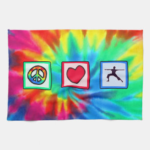 Peace, Love, Yoga Tea Towel