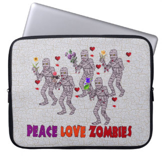Peace Love Zombies Laptop Sleeve