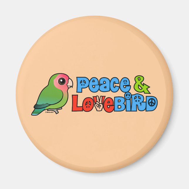 Peace & Lovebird Magnet (Front)