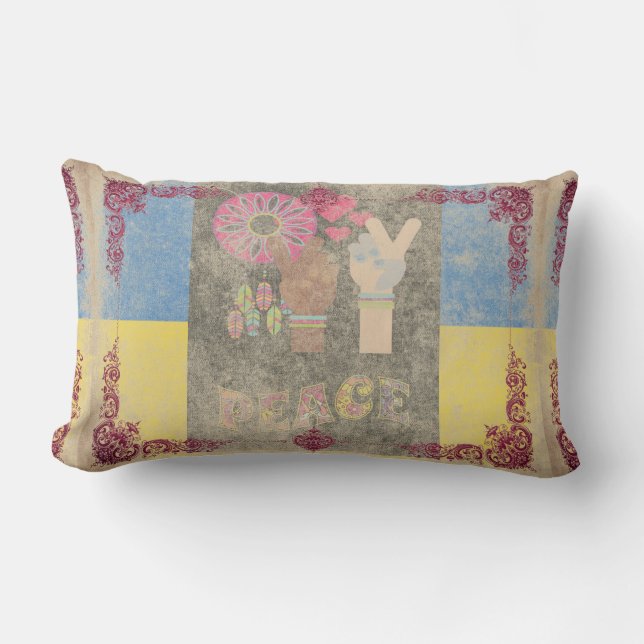Peace Lumbar Pillow (Front)