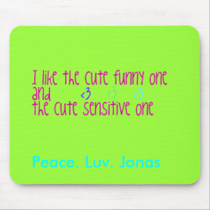 Peace. Luv. Jonas Mouse pad