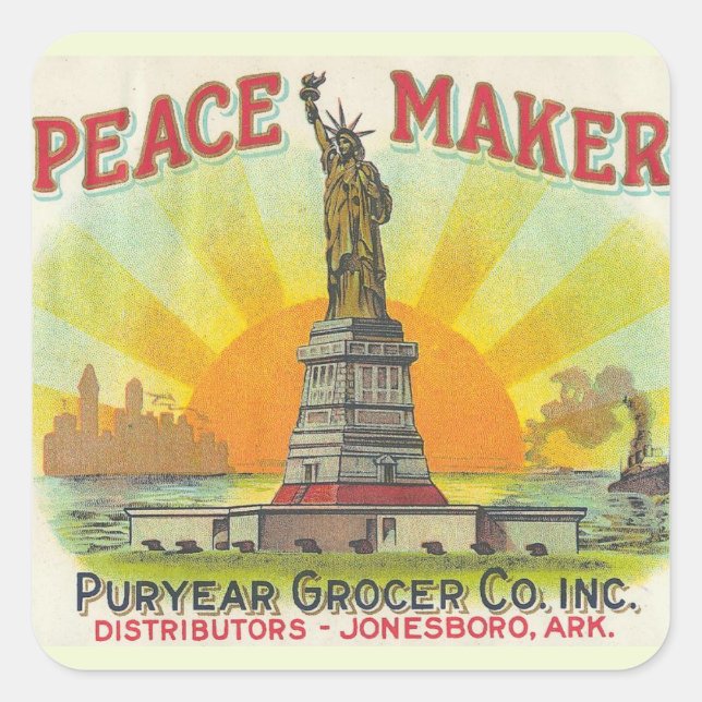 Peace Maker Square Sticker (Front)