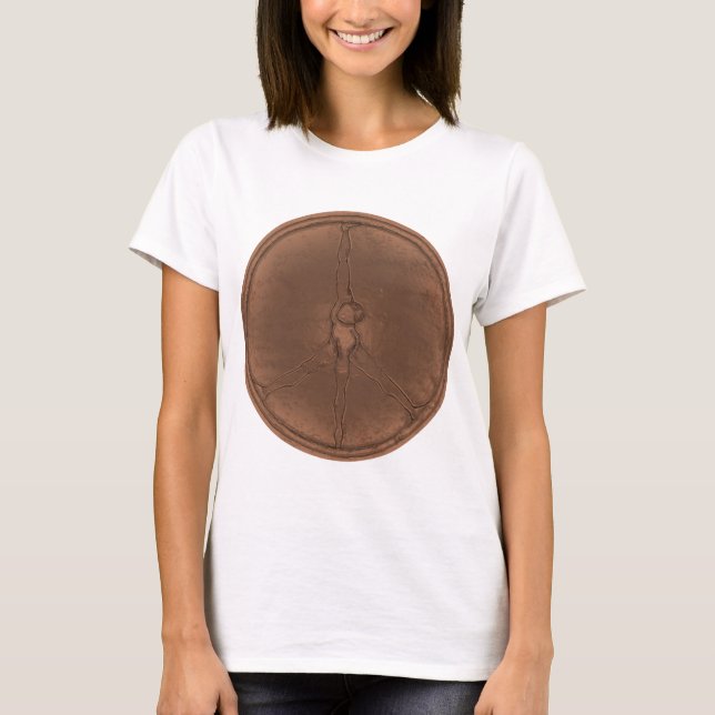 Peace Man T-shirt bronze coin circle (Front)