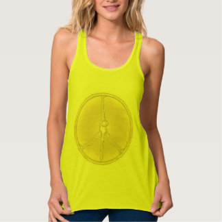Peace Man T-shirt ivory coin circle Tank Top