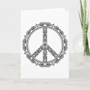 Peace Mandala Peace Sign Yoga Buddha Yogi Gift - C Card