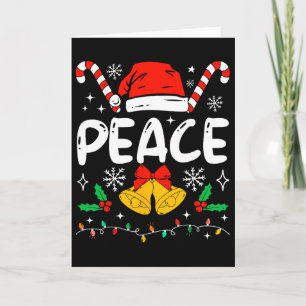Peace Matching I Come In Peace Couples Santa Hat C Card