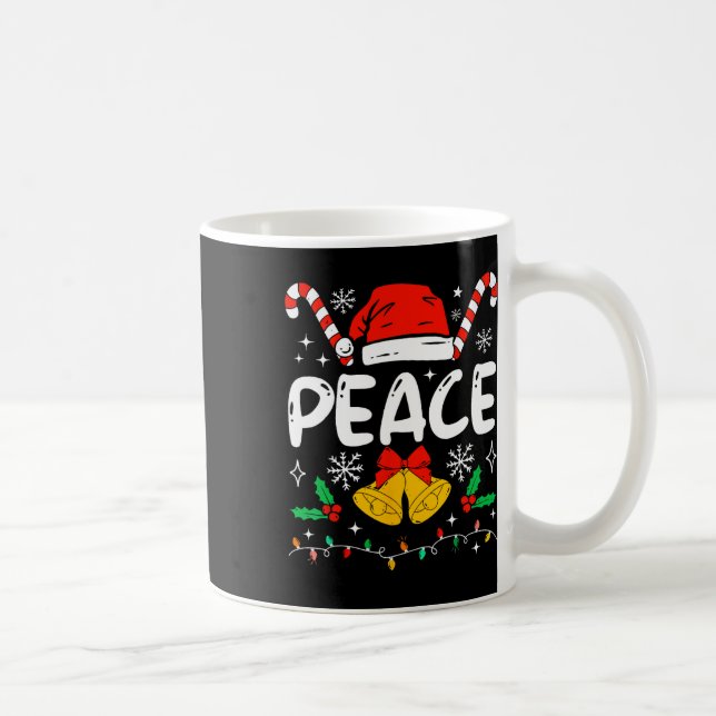 Peace Matching I Come In Peace Couples Santa Hat C Coffee Mug (Right)