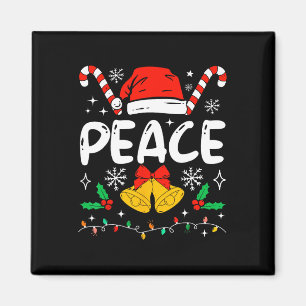 Peace Matching I Come In Peace Couples Santa Hat C Magnet