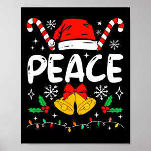Peace Matching I Come In Peace Couples Santa Hat C Poster