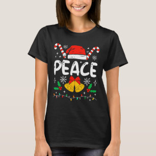 Peace Matching I Come In Peace Couples Santa Hat C T-Shirt