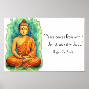 Peace Meditation Buddha Spirituality Self Care  Poster