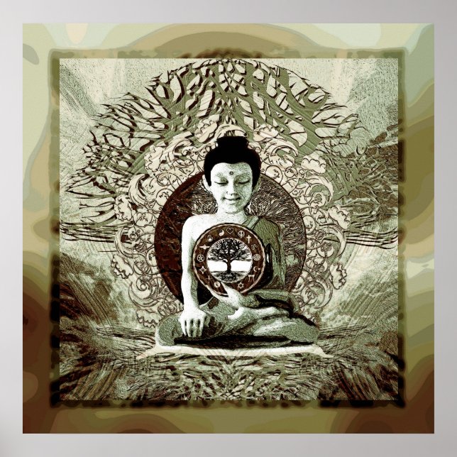 Peace Meditation World Religions Poster (Front)