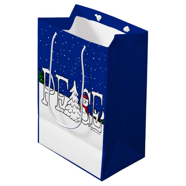 Peace  medium gift bag (Front Angled)