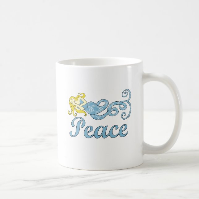 Peace Mermaid Holiday Dreams Coffee Mug (Right)
