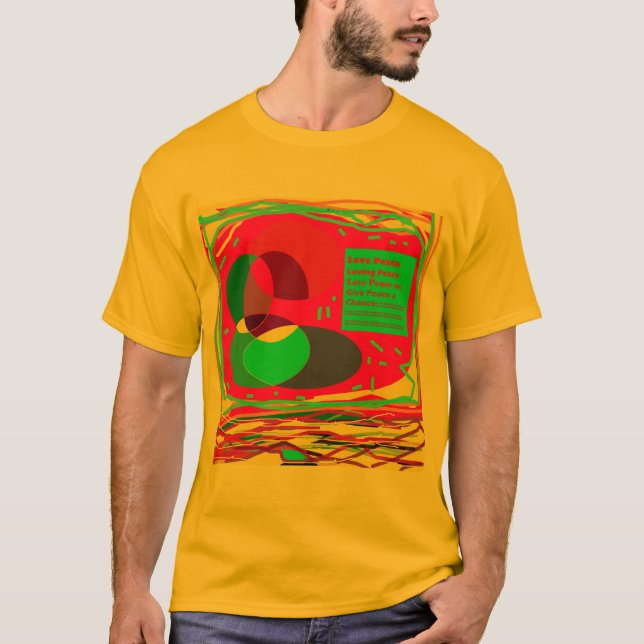 Peace message for festivals mixed colour design T-Shirt (Front)