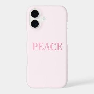Peace Minimalist Pink iPhone Case