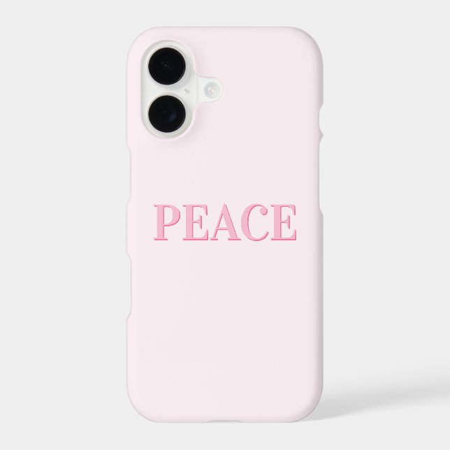 Peace Minimalist Pink iPhone Case (Back)