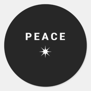 Peace Minimalist Symbol  Classic Round Sticker