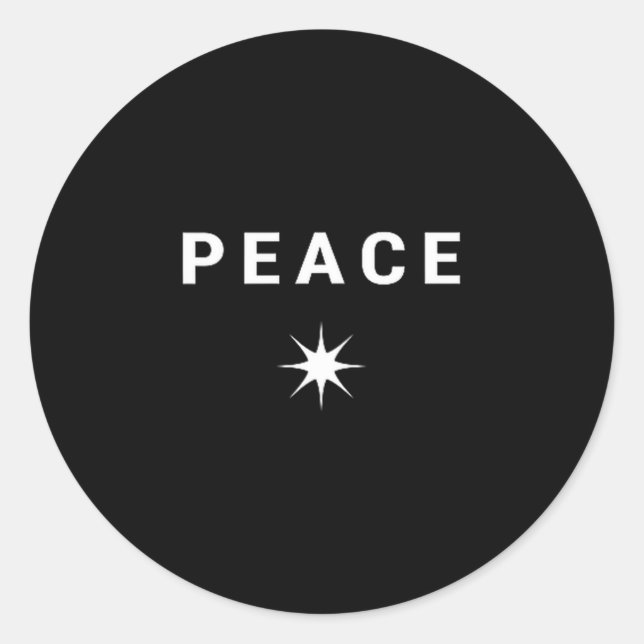 Peace Minimalist Symbol  Classic Round Sticker (Front)