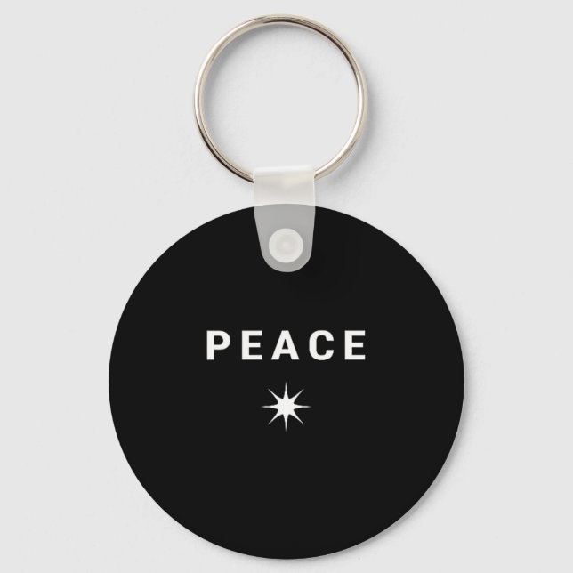 Peace Minimalist Symbol  Key Ring (Front)